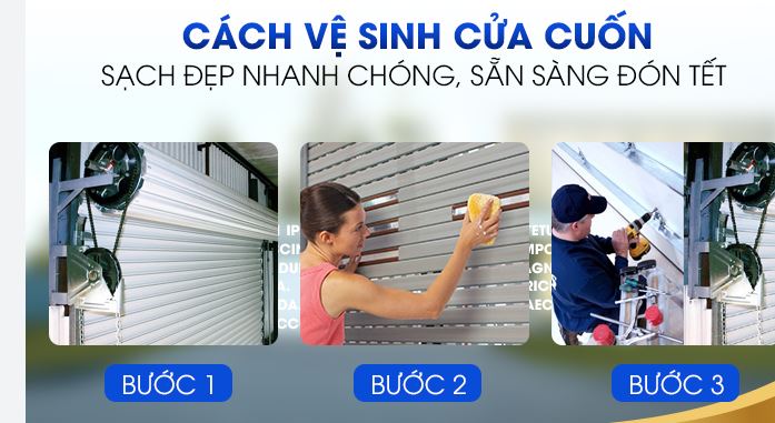 Vệ sinh ray dẫn hướng cửa cuốn