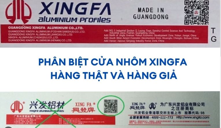 Tem đỏ Quảng Đông - Nhôm Xingfa chính hãng